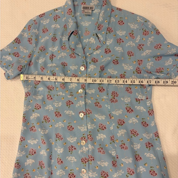 Vintage Robbie Bee Baby Blue Floral Retro Grandma Button-front Maxi Dress 8 - Picture 9 of 16